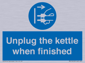 Unplug the kettle when finished